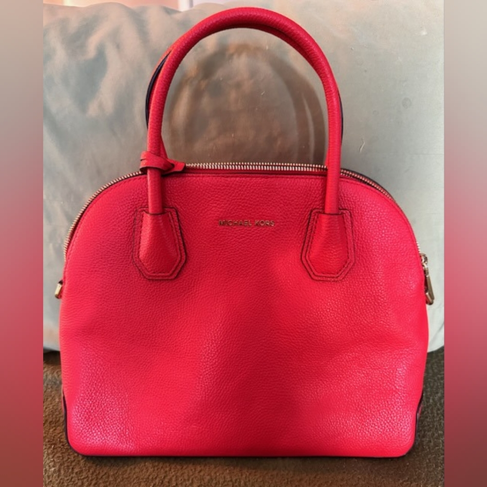 Authentic Michael Kors Leather Dome Bag